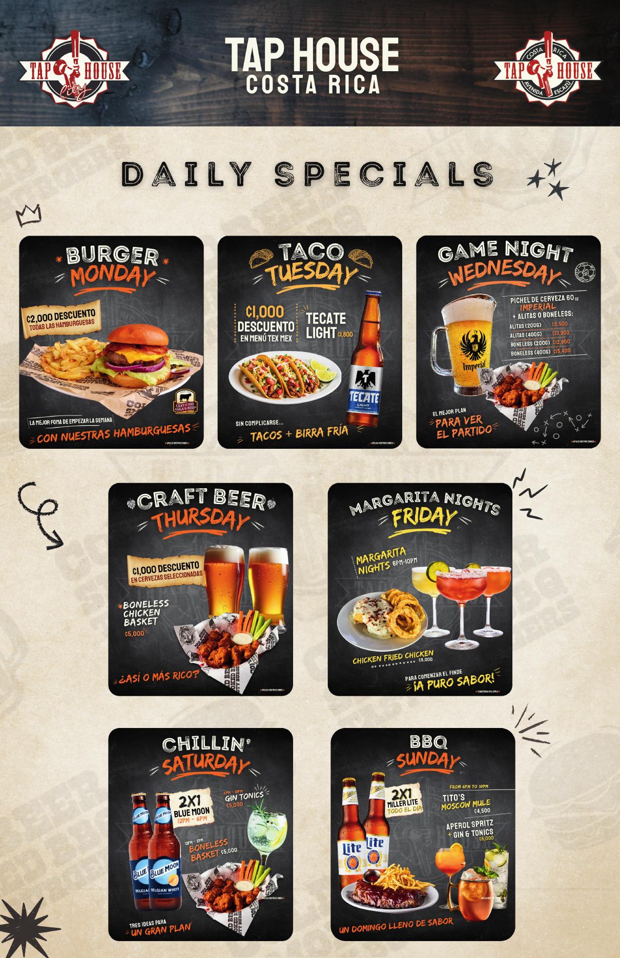 Tap House menu — page 2